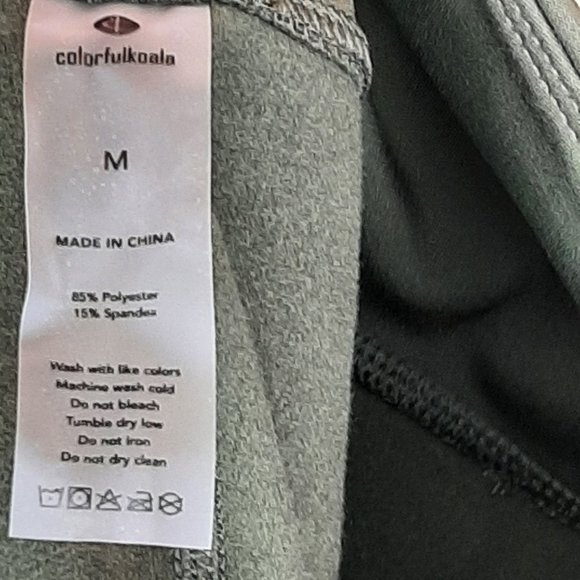 Colorfulkoala Fleece-lined Olive leggings - Picture 9 of 9